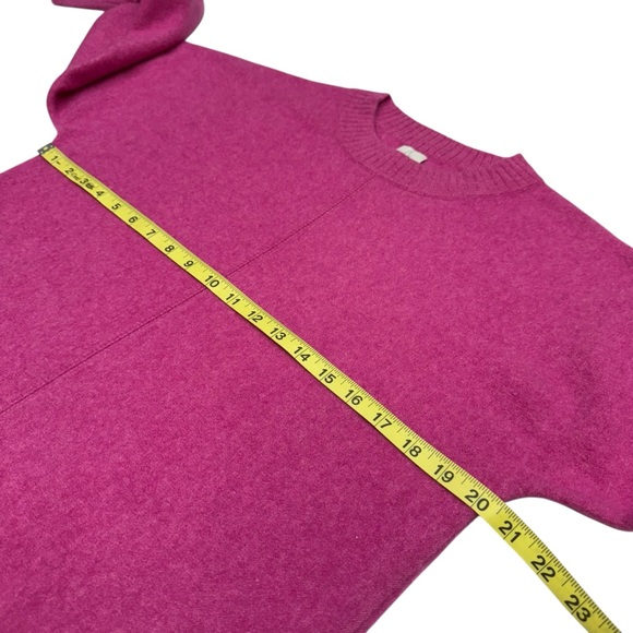 JOIE Cashmere Sweater Dolman Sleeve Crew Neck Women Size M Hot Pink Cozy Preppy - Picture 9 of 13